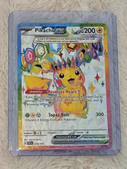 2024 Pokemon Shrouded Fable Pikachu ex SSP SIR 219/191 Secret Rare Tera NM/MT - Image 1