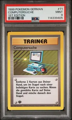 1999 Pokemon GERMAN 1st Edition Base Set Computersuche 71/102 PSA 9 MINT - Image 1