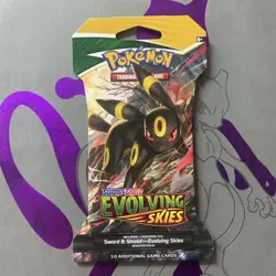 (1) Evolving Skies Sword And Shield Sleeved Blister Booster Pack Pokemon Umbreon - Image 1