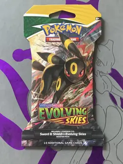 (1) Evolving Skies Sword And Shield Sleeved Blister Booster Pack Pokemon Umbreon - Image 2