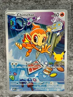 First Partner Illustration Chimchar Promo Full Art Holo 041 Pokemon - Image 1