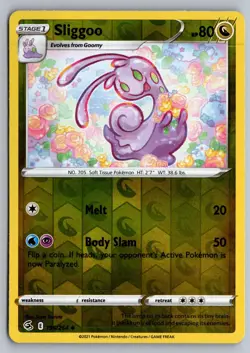 Sliggoo 196/264 REVERSE HOLO Uncommon Fusion Strike Pokemon Near Mint - Image 1