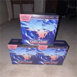 Pokemon Mega Evolution Chaos Rising Elite Trainer Box Lot x3 Boxes English TCG - Image 1