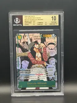 2026 One Piece The Azure Sea's Seven Dracule Mihawk Manga Art BGS 10 PRISTINE - Image 1