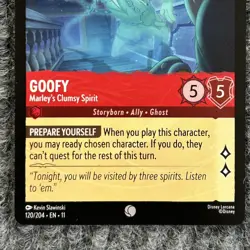 Disney Lorcana Winterspell Goofy Marley's Clumsy Spirit 120/204 Common Misprint - Image 4