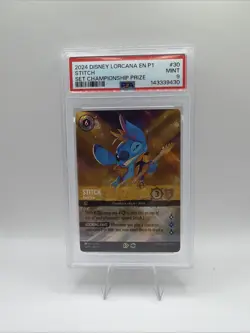 2024 DISNEY LORCANA EN P1-SET CHAMPIONSHIP PRIZE #30 STITCH - ROCK STAR PSA 9 - Image 1