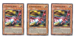 3 Yugioh Y-Dragon Head DP2-EN006 1st Edition Duelist Pack Cards LP - Image 1