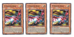 3 Yugioh Y-Dragon Head DP2-EN006 1st Edition Duelist Pack Cards LP - Image 1