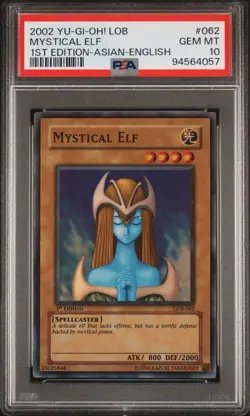 Mystical Elf PSA10 Asia 1st Edition LOB 062 Super Rare YuGiOh Only 23 Made - Image 5
