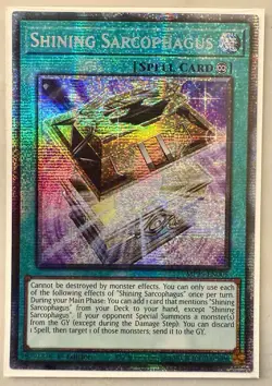 Yugioh Shining Sarcophagus MP25-EN005 1st Edition Starlight Rare NM - Image 1