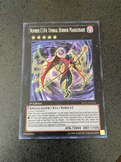 Yugioh Number C104: Umbral Horror Masquerade JOTL-EN056 Super Rare 1st Ed LP - Image 1