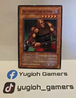 YUGIOH DARK SCORPION GORG THE STRONG DCR 1ST EDITION COMMON PLAYED - Image 1