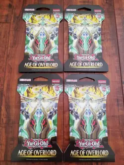 Lot of 4 - Yugioh Age Of Overlord 1st Edition English Blister Pack - Brand NEW - Image 1