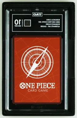 One Piece TCG Roronoa Zoro Card OP01-001 L Romance Dawn Holo Art - Image 2