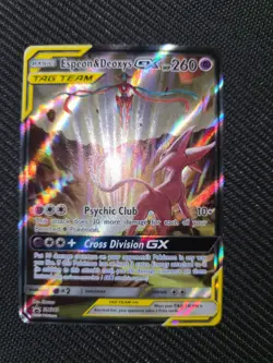 Espeon & Deoxys GX SM240 Pokemon card TCG - Image 2
