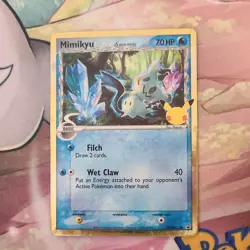 Pokemon TCG Celebrations Mimikyu Black Star Promo 25th Anniversary Stamp SWSH136 - Image 1