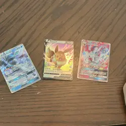 Pokemon TCG Glaceon GX, Eevee V, Sylveon GX Holo Lot - English, 3 Cards - Image 1