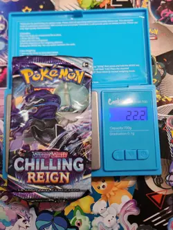 22.2g HEAVY Pokemon TCG Booster Pack - Sword & Shield Chilling Reign 2021 Sealed - Image 1