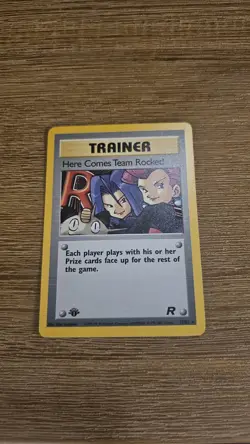 Pokemon TCG Trainer Here Comes Team Rocket 1st Edition Holo 15/82 LP - Image 1