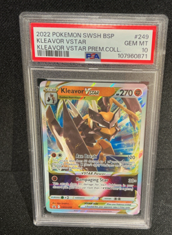 PSA 10 Pokemon TCG Kleavor VStar Premium Collection Black Star Promo SWSH249 - Image 1