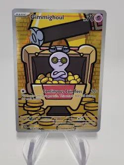 Pokemon Gimmighoul 198/182 SV04 Paradox Rift Illustration Rare Holo 70 HP - Image 1