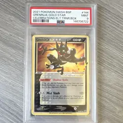 Pokemon Greninja Gold Star SWSH144 Sword & Shield Promo Holo PSA 9 English - Image 1