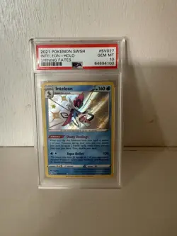 2021 POKEMON SWORD & SHIELD SHINING FATES #SV027 INTELEON-HOLO PSA 10 - Image 1