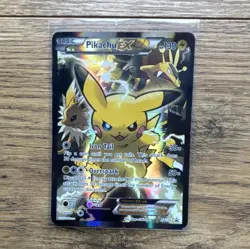 Pokemon Company Pikachu EX XY124 Promo Full Art Holo Pokemon TCG English 2016 - Image 1