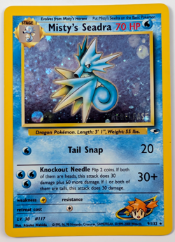 Pokemon Misty's Seadra Prerelease Foil Promo 9/132 2000 WOTC NM NP - Image 1