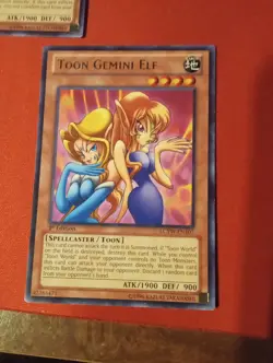 3 Rare Toon Gemini Elf 2x -BP03-EN014 1st Ed 1x-lcyw-en107 1st Ed Light Played - Image 2