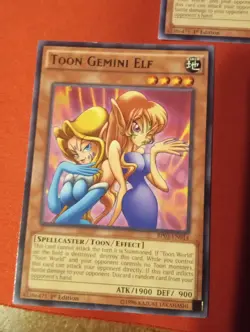 3 Rare Toon Gemini Elf 2x -BP03-EN014 1st Ed 1x-lcyw-en107 1st Ed Light Played - Image 3