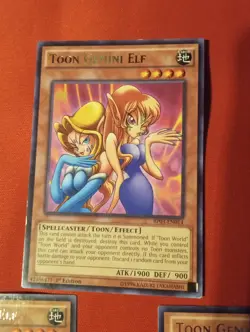 3 Rare Toon Gemini Elf 2x -BP03-EN014 1st Ed 1x-lcyw-en107 1st Ed Light Played - Image 4