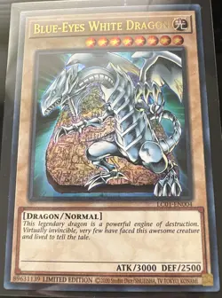 YuGiOh! Blue-Eyes White Dragon LC01-EN004 Ultra Rare Limited Edition 25th Anniv. - Image 1