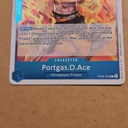 PORTGAS D. ACE - One Piece OP08-052 - AA Alt Art Rare R - Two Legends NM TCG CCG - Image 5