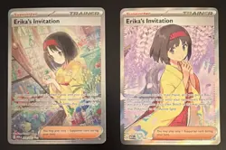 Pokemon Erika's Invitation Holo Supporter Card Lot - 2 Cards - English - Image 1