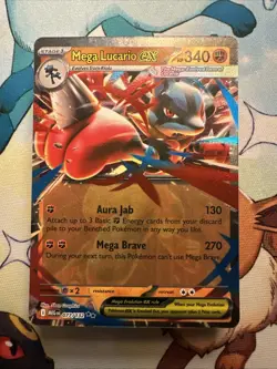 Pokemon Mega Lucario EX 77/132 Mega Evolution Double Rare Card NM Condition - Image 1