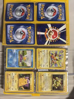 Vintage and New Pokemon Card Lot w/ Pikachu/Bulbasaur Binders & Poke Ball - Image 2