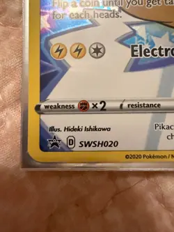 Pikachu SWSH020 SWSH: Sword & Shield Promo Cards Holo Near Mint - Image 4
