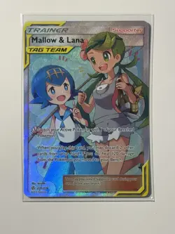 Pokemon TCG Mallow & Lana Full Art Holo Card 231/236 Sm-Cosmic Eclipse - Image 1