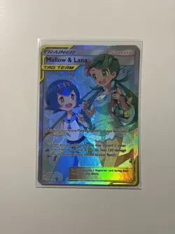 Pokemon TCG Mallow & Lana Full Art Holo Card 231/236 Sm-Cosmic Eclipse - Image 3