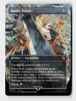 Buster Sword (Borderless) FINAL FANTASY Magic The Gathering MTG Card - Image 1