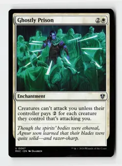 Ghostly Prison Commander: Murders at Karlov Manor Magic The Gathering MTG Card - Image 1