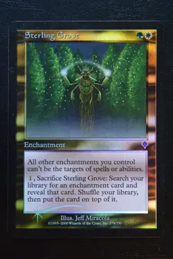 Magic The Gathering MTG STERLING GROVE FOIL Invasion MP Moderately Played - Image 1