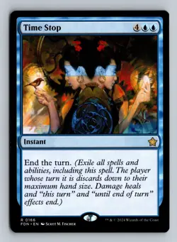 Time Stop (Foil) - FDN #166 Rare - NM / Mint Foundations Single - Image 2