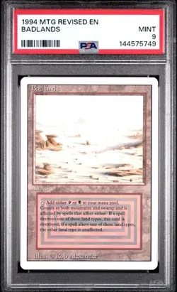 1994 Magic The Gathering Badlands MTG Revised PSA 9 Mint English - Image 1