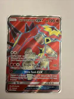 Pokemon TCG Turtonator GX Guardians Rising Holo Full Art Ultra Rare Card 131/145 - Image 1