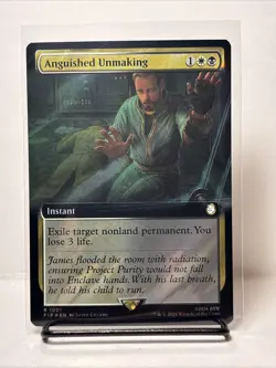 Anguished Unmaking (Surge Foil)[Extended Art] Universes Beyond: Fallout 1001 MTG - Image 1