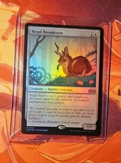 Regal Bunnicorn #25 (Foil) (NM) Wilds of Eldraine WOE Magic MTG - Image 1