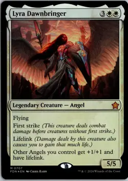 Lyra Dawnbringer 707 Mythic Foundations Magic: The Gathering Foil Near Mint - Image 1