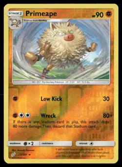 Primeape 72/181 Rare Team Up Pokemon Reverse Holo Near Mint - Image 1